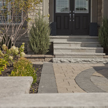 Front Yard Remodel with Stone Retaining Wall