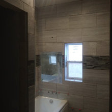 bathroom tile job