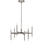 Elan Lighting - Elan Lighting 84175 Kizette - 26" 6 LED Chandelier - An inviting Champagne Gold Finish and etched AcrylKizette 26" 6 LED Ch Brushed Nickel Etche *UL Approved: YES Energy Star Qualified: n/a ADA Certified: n/a  *Number of Lights: Lamp: 6-*Wattage: LED bulb(s) *Bulb Included:Yes *Bulb Type:LED *Finish Type:Brushed Nickel