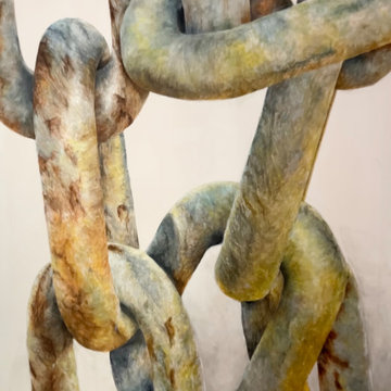 #8 50"x34" rusted links