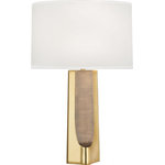 Robert Abbey - Robert Abbey 174 Margeaux - One Light Table Lamp - Silver 15.75 x 5.88 x 4.38  Shade Included: YesMargeaux One Light Table Lamp Modern Brass/Matte Modern Brass White Oval Organza Shade *UL Approved: YES *Energy Star Qualified: n/a  *ADA Certified: n/a  *Number of Lights: Lamp: 1-*Wattage:100w E26 A Medium Base bulb(s) *Bulb Included:No *Bulb Type:E26 A Medium Base *Finish Type:Modern Brass/Matte Modern Brass