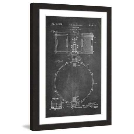 "Snare Drum 1939 Chalk" Framed Painting Print