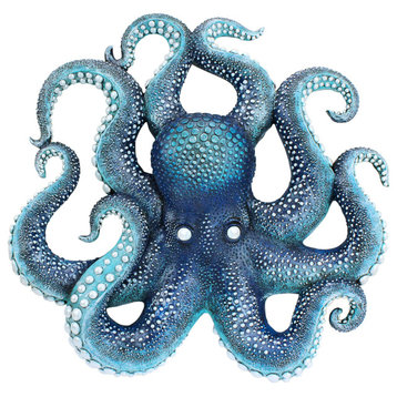 Deadly Blue Octopus Wall Sculpture