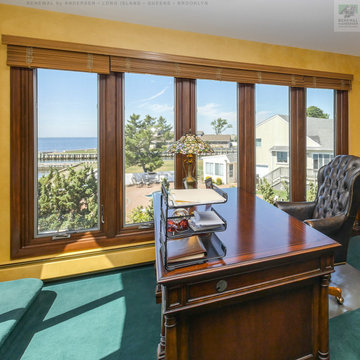New Wood Windows in Luxurious Home Office - Renewal by Andersen Long Island, Que