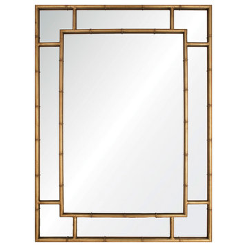 Iron Bamboo Mirror, 32" X 43"