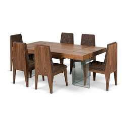 Aura - Contemporary Walnut Floating Dining Table - Dining Tables