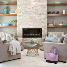 Fireplace And Shelving