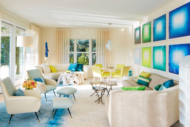 Living room - contemporary living room idea in New York