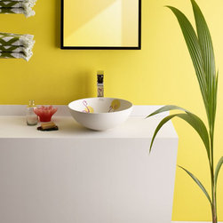 New Cuenca washbasin with Pink Flamingo&acute;s pattern by David Delf&iacute;n - Bathroom Sinks