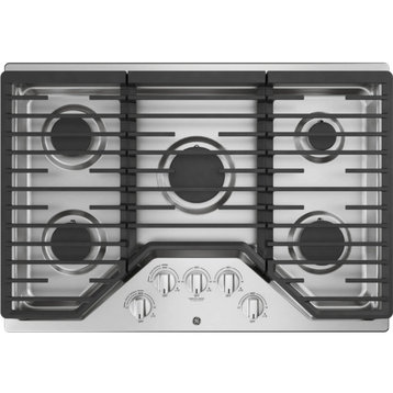 GE® 30" Built-In Gas Cooktop with 5 Burners and Dishwasher Safe Grates