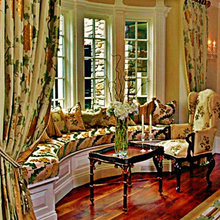 Dining room window treatment.