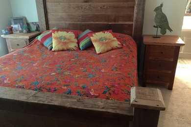 Example of a mountain style bedroom design in San Diego