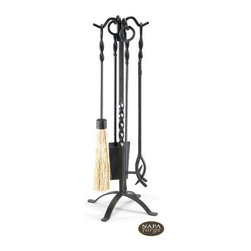 Twirl Tools in Black - Fireplace Accessories