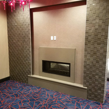 Commercial Project.Marriott Hotel Lobby and fireplace surround