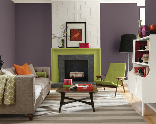plum walls living room