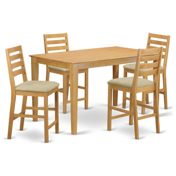 5-Piece Counter Height Table and Chair Set-Pub Table and 4 Counter Height Stool