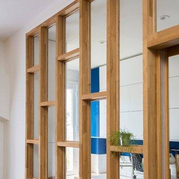 Rénovation d'une cuisine avec une verriere bois