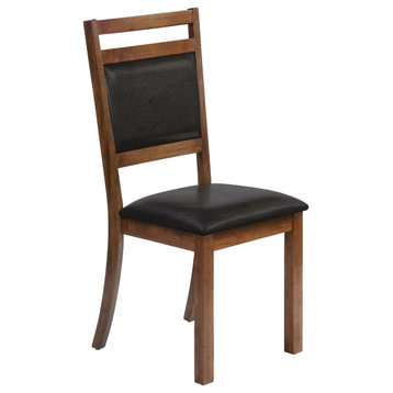Dining Chair, Set of 2, Side, Upholstered, Pu Leather Look