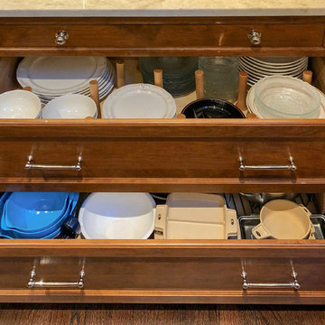 Storage options for wide, deep drawers