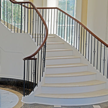 Wood Railing and Metal Balusters