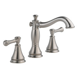Delta Cassidy Two Handle Wide Spread Lavatory w/ Metal Pop-Up - Bathroom Sink Faucets