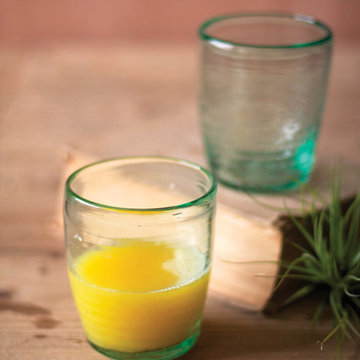 Set of 6 Recycled Glass Juice Glasses