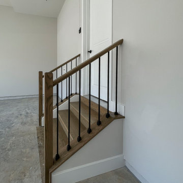 Project #113 | Freestanding Open-Riser Staircase with Twin Stringers