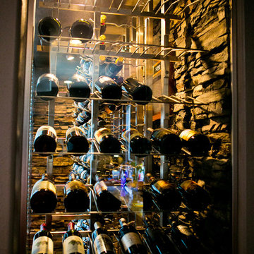 Contemporary Wine Cellar - Vintage View Racks