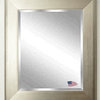 American Made Brushed Silver Beveled Wall Mirror