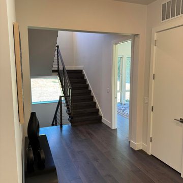 Project #137 | Maple Staircase with Stainless Steel Railing
