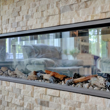 Electric Fireplace, Custom Veneer & Mantle Installation