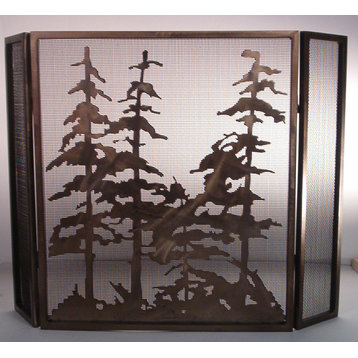 40W X 30H Tall Pines Fireplace Screen
