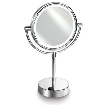 Afina 5x LED Lighted Round Magnifying Mirror