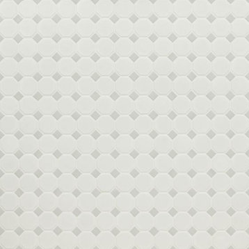 White And Gray Octagon 6Mm Matte Porcelain Mosaic, 15 Sheets