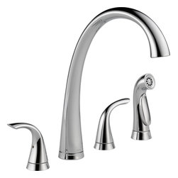 Delta Pilar&reg; Two Handle Widespray Kitchen Faucet with Spray - Kitchen Faucets