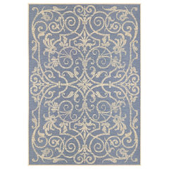 Couristan 5'3 x 7'6 Cocoa/Natural Monaco Summer Quay Area Rug