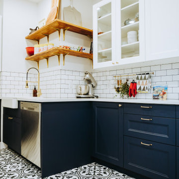 Transitional Kitchen with Morrocan tile