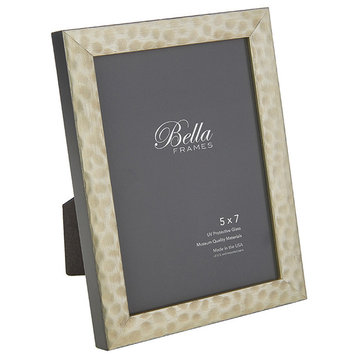 Oaxaca Soft Silver Dimple Picture Frame, 5"x7"