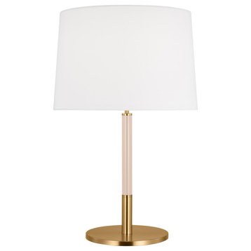Monroe 1-Light Indoor Table Lamp, Burnished Brass Gold