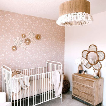 Baby Girl's Light Pastel Nursery Design