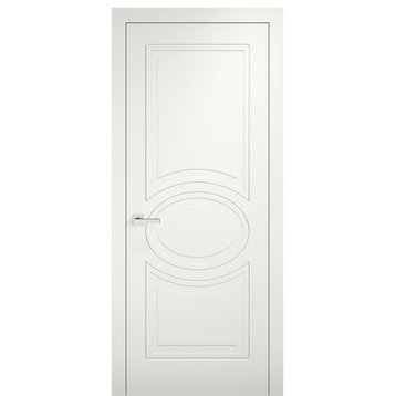Solid French Door / Mela 7001 Matte White / Single Regular, 32" X 96"