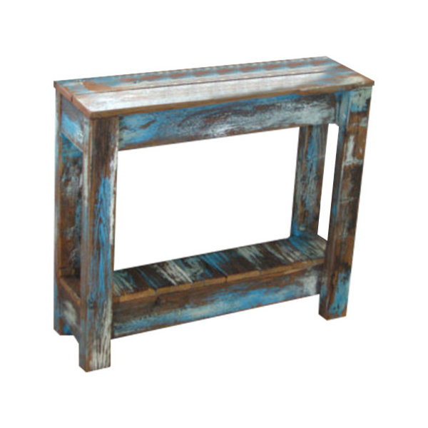Doug And Cristy Designs Heavily Distressed Blue Combo Side Table From Houzz Daily Mail