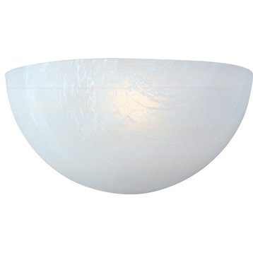 Essentials 1-Light Wall Sconce, White, White, Marble