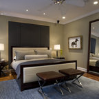 Wall of upholstered panels - Contemporary - Bedroom - Chicago - by ...