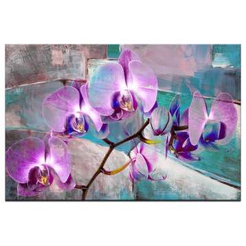 Ready2Hangart 'Painted Petals XIX' Canvas Wall Art, Purple, 40"x30"