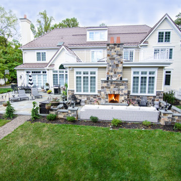 Flag Stone Patio & Fire place