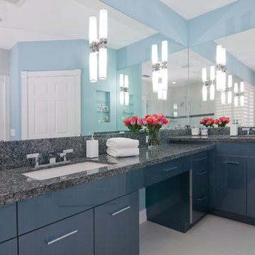 Contemporary Blue Bathroom