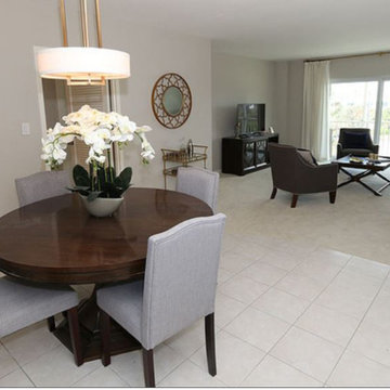 Gulf Tower Condo Dining/Living Room After