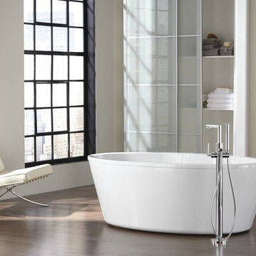 Moen Arris Freestanding Tub Modern Bathroom