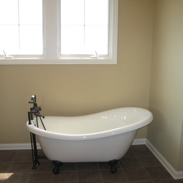 Bathroom with stand alone bathtub